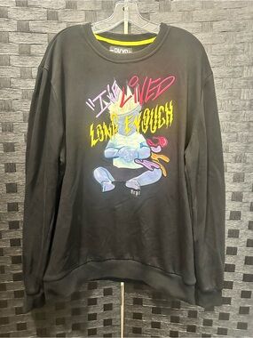 DIVIDED Black Graphic Crewneck Sweater - 'I've Lived Long Enough' XL